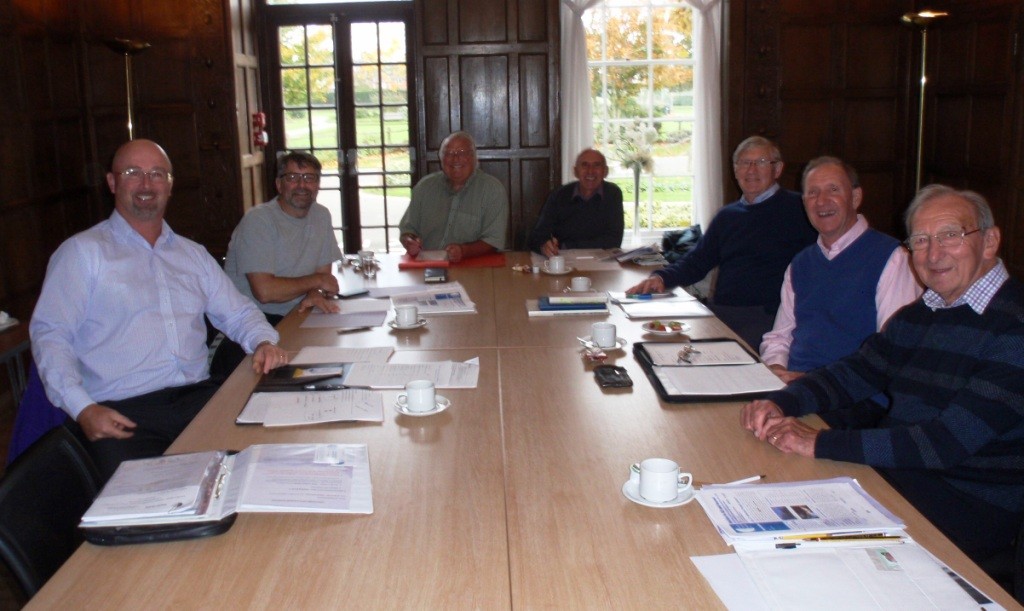 ‘HARLOW TO K2 AND BEYOND’ :: THE EDITORIAL GROUP L to R Dave Fisher, Hywel Griffiths, Jack Wilkinson, John Birch, John Thorpe, John Stride, Mike Fulford, Mike Fitzjohn, Malcolm Tungatt and Gerry Carver